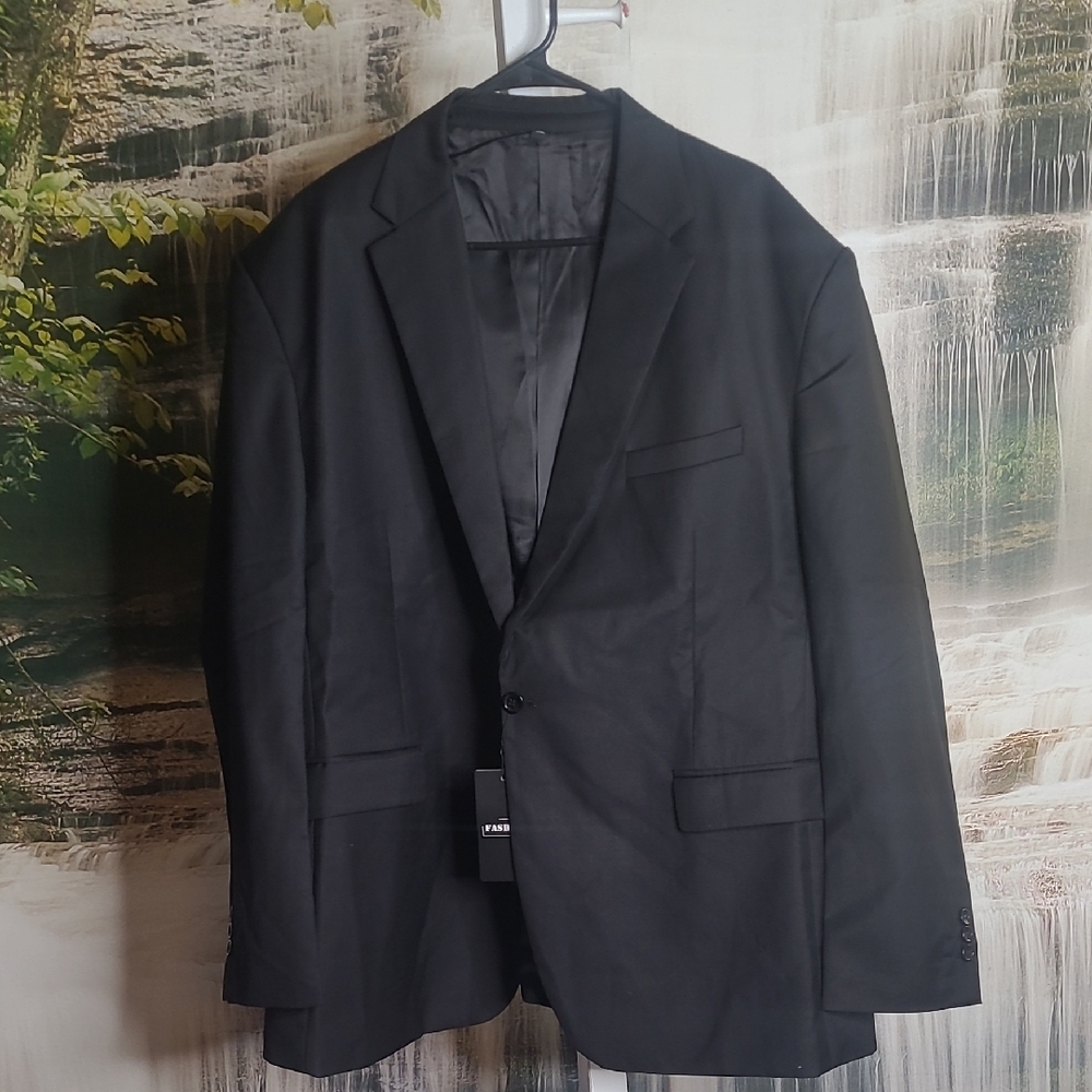 New with tags! Mens 3X Classic Black blazer business suit coat Jacket